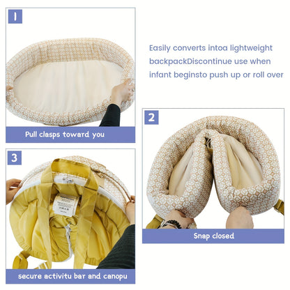 Travel-Ready Portable Bassinet For Babies, Foldable, Sun Protection, Breathable Mosquito Net & Toys, Halloween, Thanksgiving And Christmas Gift Carnival