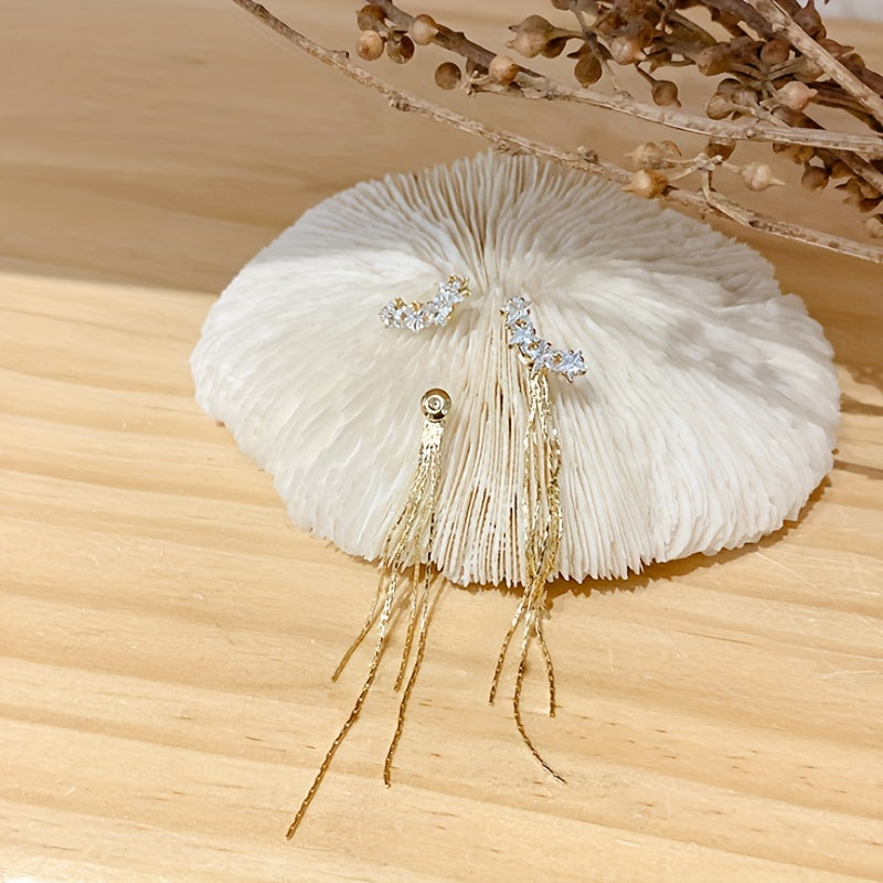 Five-pointed Star Tassel Chain Long Earrings Female Party Jewelry Gift