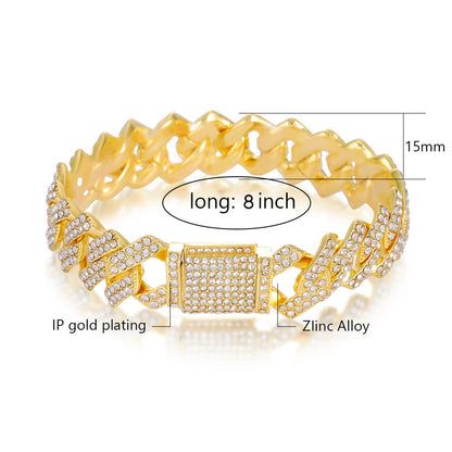 Fashion Bracelet Necklace Diamond Set