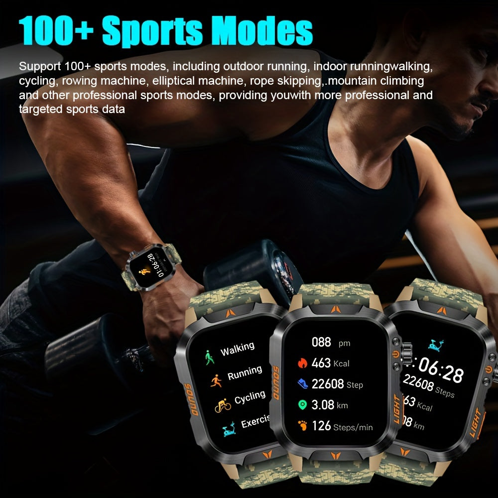 QTLLBT 2024New Smart Watch (Answer/Call) Outdoor Sports Watch LED Altimeter Barometer 100+ Sports Modes 600mAh Battery Multimedia Message Viewing Weather Pedometer Fitness Tracker For Android Phone Gift