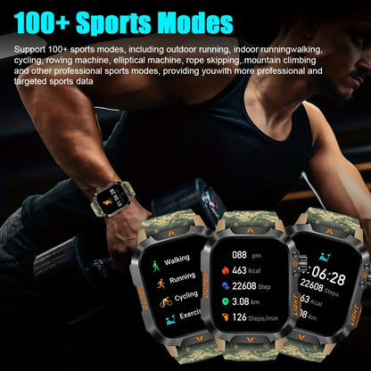 QTLLBT 2024New Smart Watch (Answer/Call) Outdoor Sports Watch LED Altimeter Barometer 100+ Sports Modes 600mAh Battery Multimedia Message Viewing Weather Pedometer Fitness Tracker For Android Phone Gift