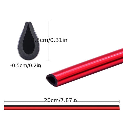 10pcs 20cm Car Air Conditioner Decoration Strip For Vent Outlet, U Shape Moulding Trim Strips, Styling Car Door Edge Corner Protector