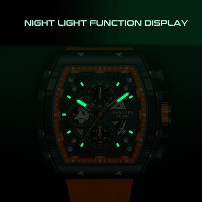 H Men Wristwatches, High-Accuracy Quartz Movement, Silicone Band, Waterproof, Calendar, Multi-Functional Design, Men's Dress Watches