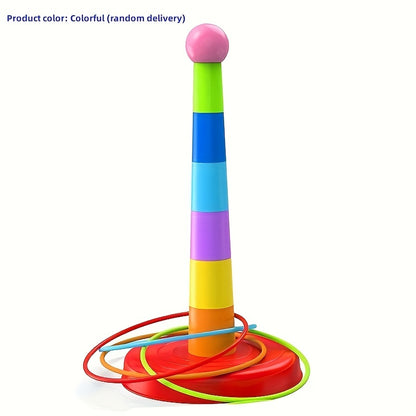 1 Tower 18 Laps/1 Tower 12 Laps Set Children's Loop Toys Folding Music Loop Kindergarten Throw Loop Game Props Family Parent-child