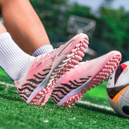 Professional TF Football Cleats for Men - All-Weather Anti-Slip Studs, Breathable Mesh Upper & Rubber Outsole, Durable Training & Competition Shoes for Indoor/Outdoor Soccer, Sports Footwear, Stylish Athletic Footwear, Cushio