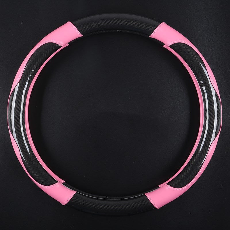 Carbon fiber car steering wheel cover