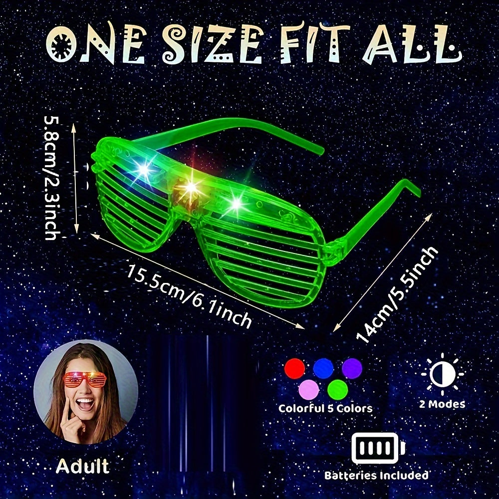 130pcs Glow In The Dark Party Supplies, LED Light Up Toys Neon Party Supplies With 10 Pair Flashing Glasses, 100pcs Glow Sticks, 20pcs Finger Lights Christmas, Halloween, Thanksgiving Day Easter gift