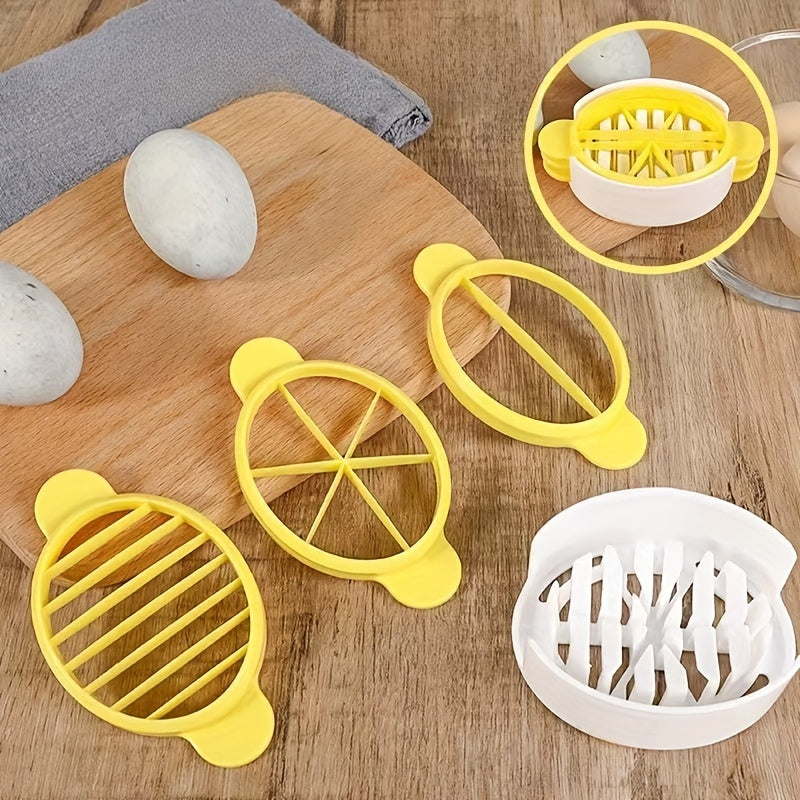1pc, 3in1, Egg Slicer, Hard Boiled Eggs Slicers, Egg Cutter, Creative Egg Slicer, Kitchen Egg Cutter, Food Slicers, Fruit Slicers, Household Plastic Egg Slicers, Kitchen Tools, Kitchen Supplies, Kitchen Gadgets, Cheapest Item