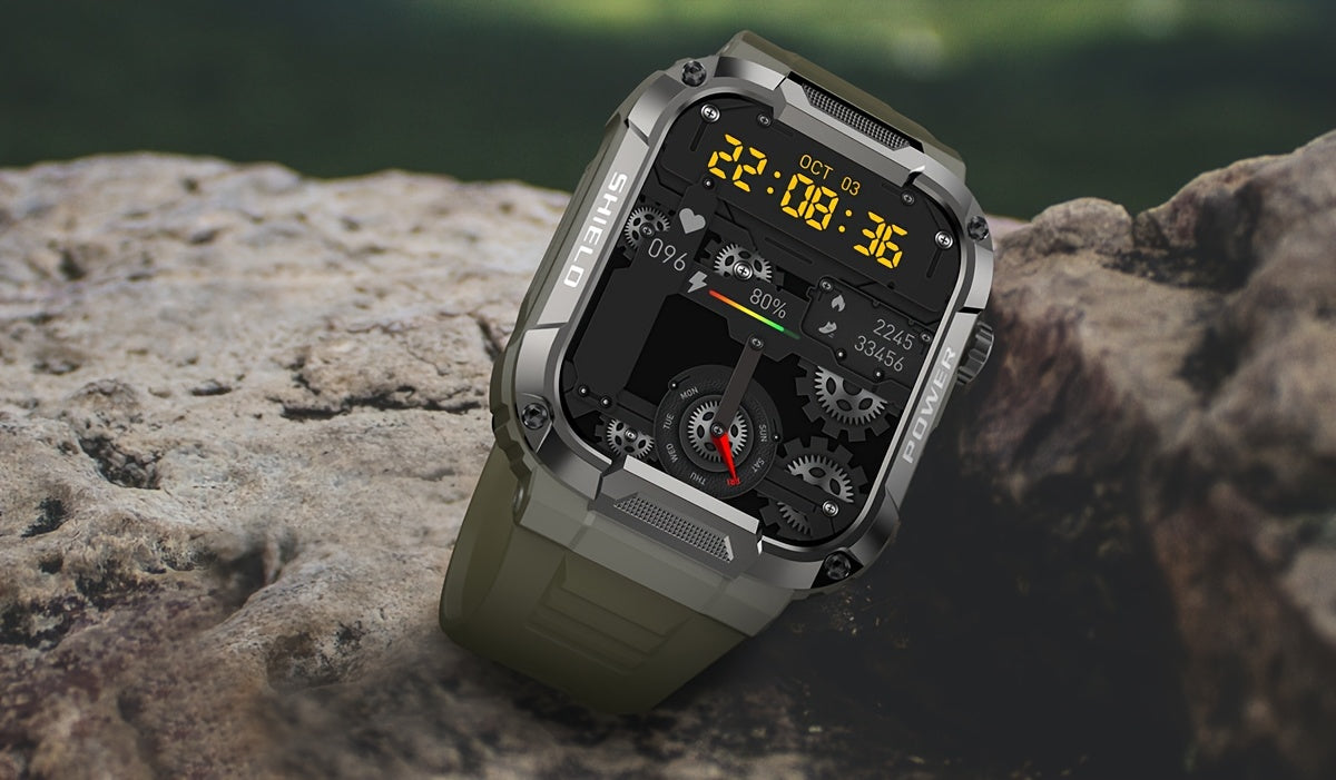 Ultimate Military Smart Watch - Android & IOS Compatible, AI Voice Assistant, Hands-Free Call, Advanced Fitness Tracker, Sports Watch - Perfect Gift for Her on Birthday, Valentines, Easter