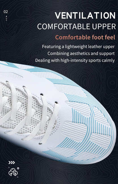 Professional Soccer Cleats, Football Shoes With Long Nail, Non-slip Breathable High Top Fashion Athletic Sneakers