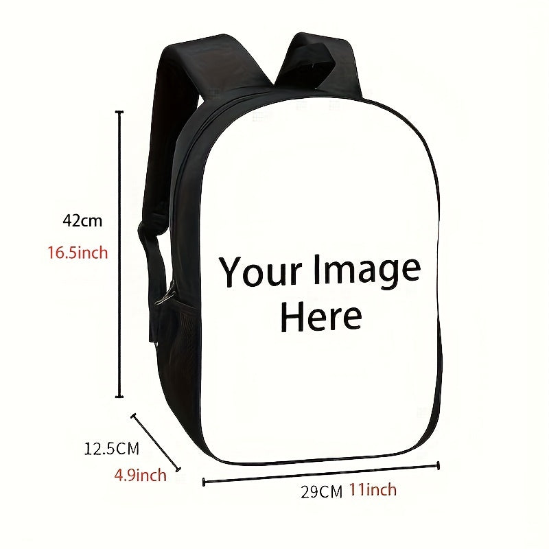 1pc Casual Football Player Print Schoolbag, Polyester Sports Outdoor Backpack