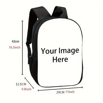 1pc Casual Football Player Print Schoolbag, Polyester Sports Outdoor Backpack