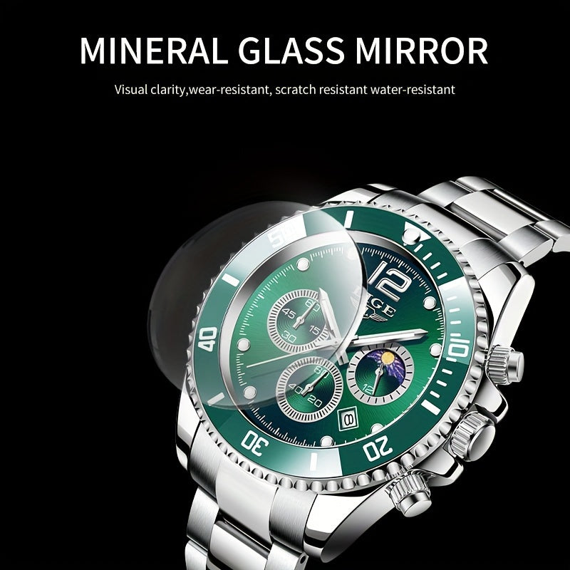 LIGE Watches men&women's Top Brand Luxury Clock Casual Stainless Steel men&women's Watch Sports Quartz Chronograph, Suitable for Women&women