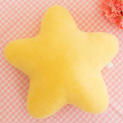 Star Pillow, Decorative Throw Pillows For Bed Couch, 15in Star Shaped Pillow Plush Floor Cushions Room Decor Pillow With Soft Faux Rabbit Fur For Sofa Bedroom Living Room