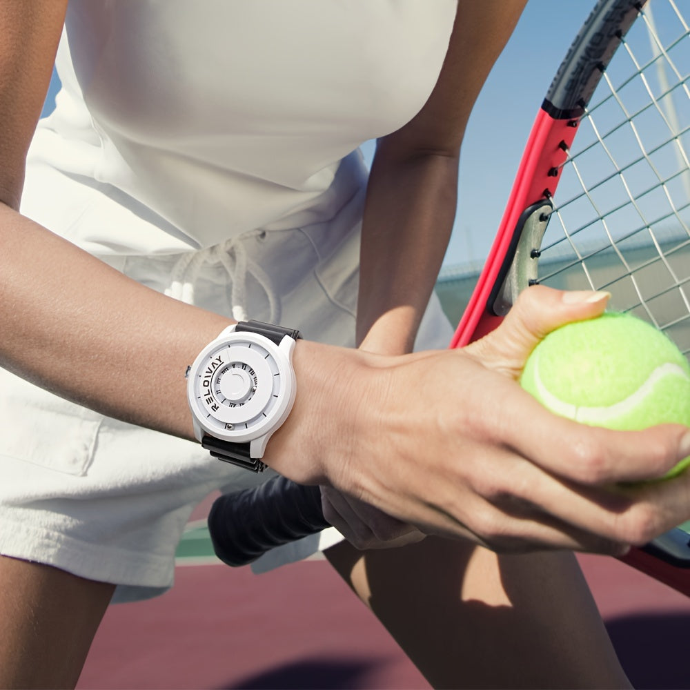 RELOWAY Men's Watch Magnetic Bead Letter Sports Watch