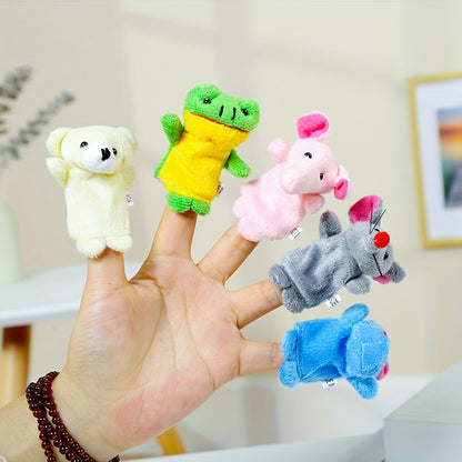 10pcs Mini Animal Finger Puppets Set, Small Cartoon Animal Finger Toys, Educational Family Time Story Time Toys, Party Favors For Shows, Playtime, Schools easter gift