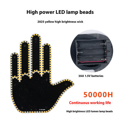 Men's Gesture Light Car Multifunction Warning Anti-collision