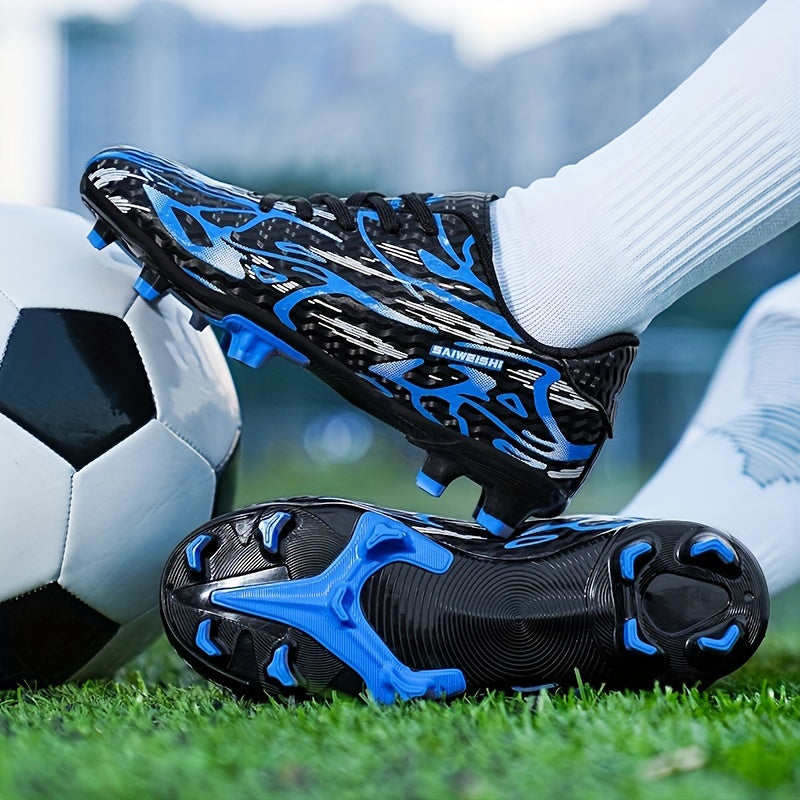 Men's Trendy Cool FG Non Slip Soccer Shoes, Comfortable Wear-resistant Football Shoes For Training Competition, All Seasons