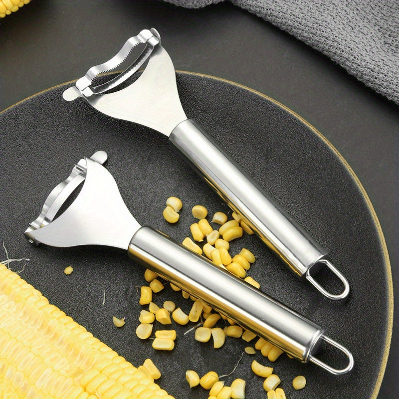 Stainless Steel Corn Stripper Tool - Efficient Kernel Remover, Easy-to-Use, Durable Kitchen Gadget for Fresh Corn Prep