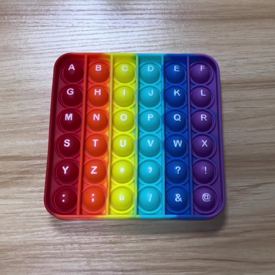 2-in-1 Pop Fidget Toys: Front Letters & Back Numbers - Push Its Bubble Sensory Pop Educational Math Learning Toys for Kids!