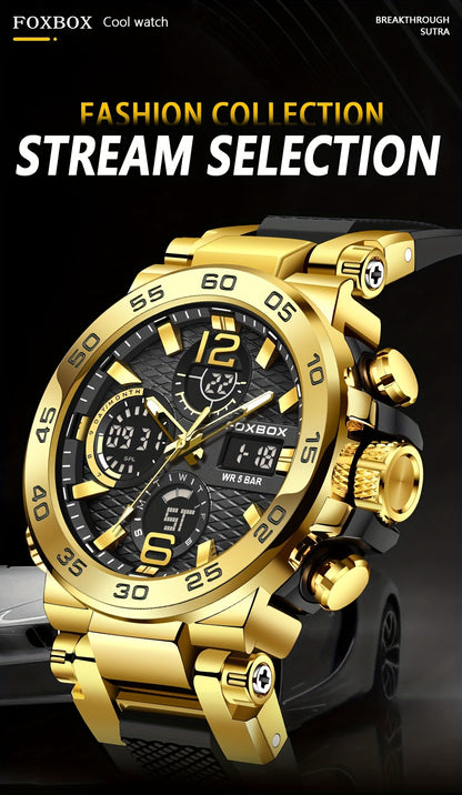 New Watches For Women, Clock Alarm LCD Dual Display Wristwatch Quartz Military Sports Women Watch for Women & Men