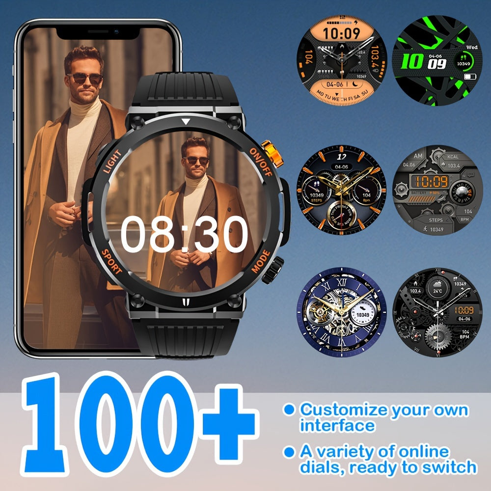 QTLLBT Smart Watch, Wireless Phone Answering, Outdoor Sports Watch, LED Light, High Quality, Compass Fitness Tracker, Pedometer, MMS Display, Suitable for Android, iPhone, Mobile Phone, Smart Watch for Men And Women, Gift