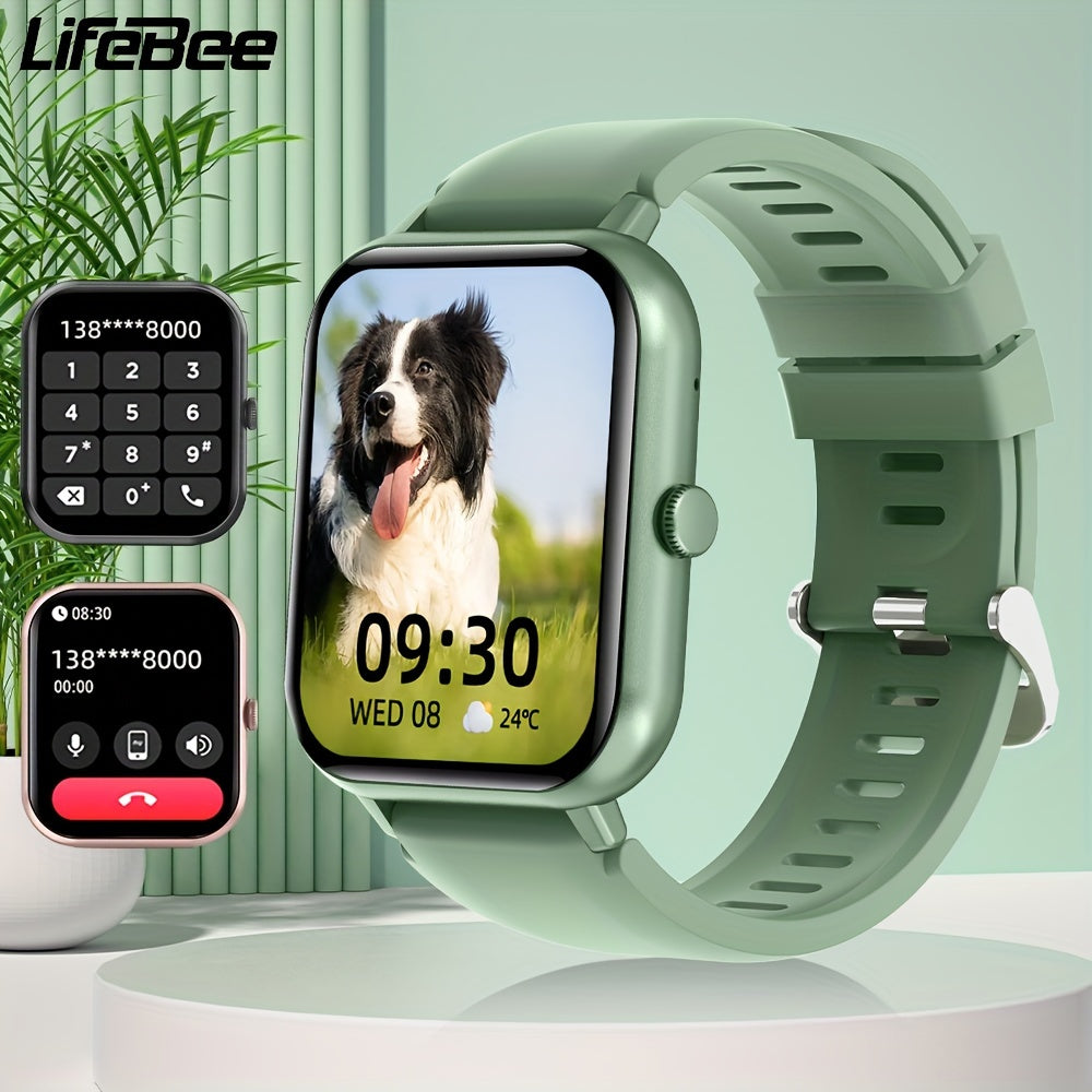 LIFEBEE Smartwatch For Men And Women, 4.65 Cm Full Touch Screen Smartwatch With Answer/Make Calls For Phone, Fitness Tracking Watch With 100+ Exercise Modes, Pedometer, Distance, Calories