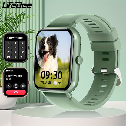 LIFEBEE Smartwatch For Men And Women, 4.65 Cm Full Touch Screen Smartwatch With Answer/Make Calls For Phone, Fitness Tracking Watch With 100+ Exercise Modes, Pedometer, Distance, Calories