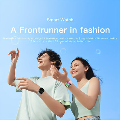 LIFEBEE Smartwatch For Men And Women, 4.65 Cm Full Touch Screen Smartwatch With Answer/Make Calls For Phone, Fitness Tracking Watch With 100+ Exercise Modes, Pedometer, Distance, Calories