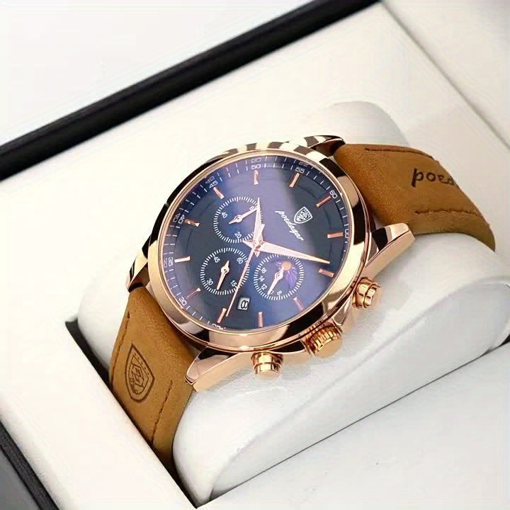 Men's Fashion Watch, Multifunctional Quartz Wristwatch
