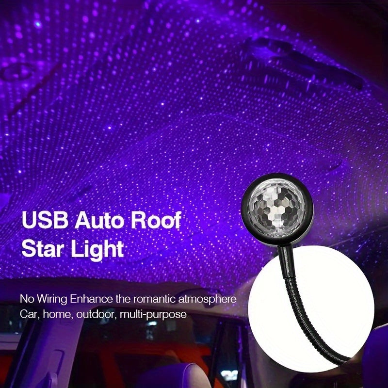 Car Atmosphere Lamp USB Roof Lamp Night Light LED Color Lamp Sound Control Music Car Decoration