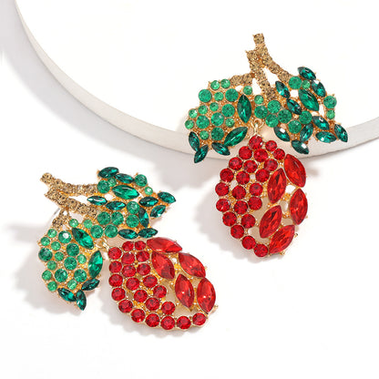 Fashion Exaggerated Glass Diamond Rhinestone Set Diamond Earrings