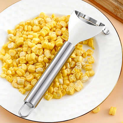 Stainless Steel Corn Stripper Tool - Efficient Kernel Remover, Easy-to-Use, Durable Kitchen Gadget for Fresh Corn Prep