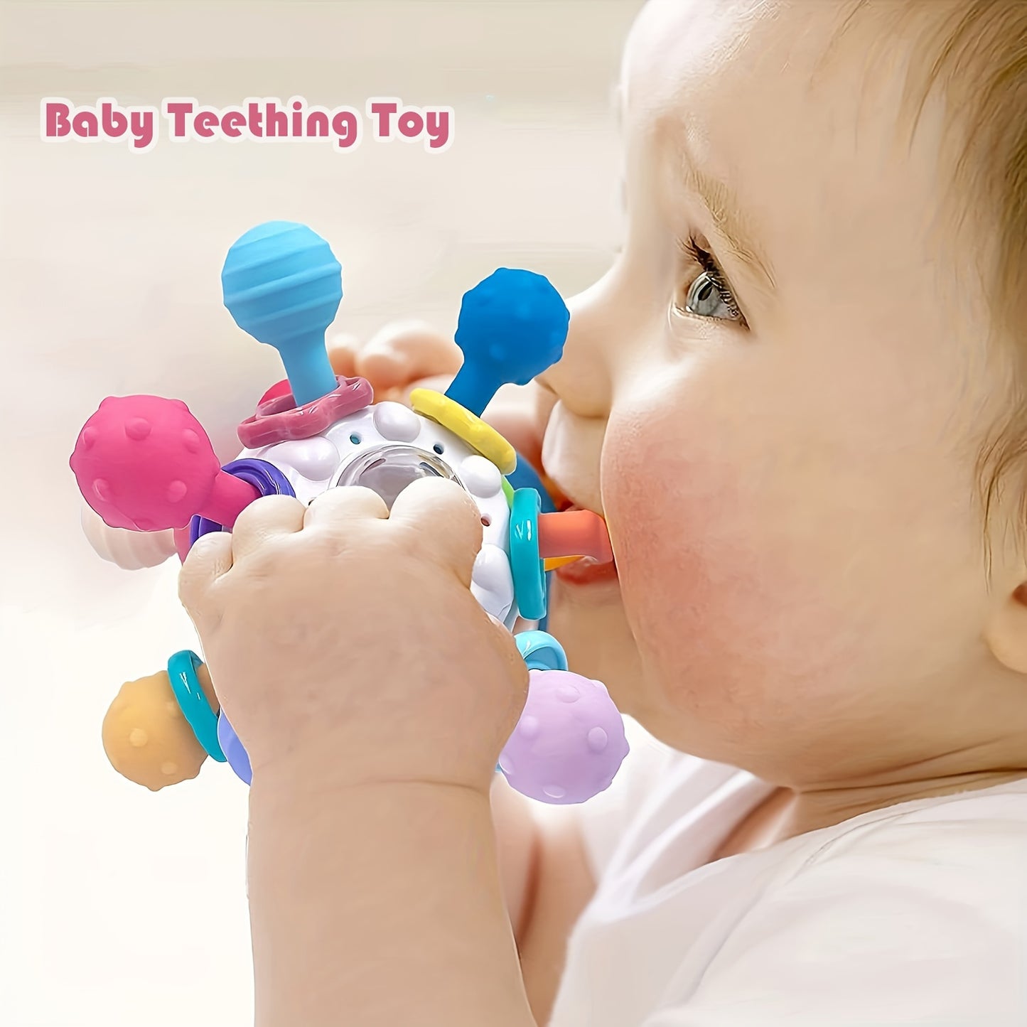 Baby Montessori Toy Baby Teething Teether Toys 6 To 12 Months: Teether Toys For Baby 6-12 Months | Baby Toys 0 To 6 Months Baby Teething Ball Toy 0-3 Month Rattle Infant Toys For 0-3-6-12 Months Baby