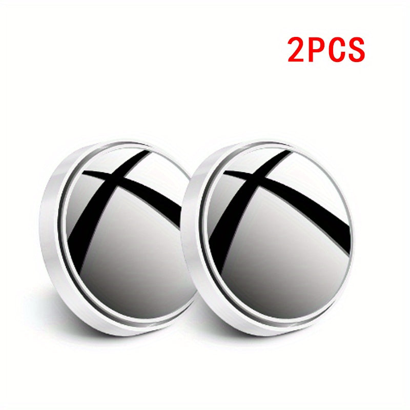 2pcs Car Rearview Mirror High-definition Round Mirror 360-degree Adjustable Blind Spot Mirror Wide-angle Mirror, Increase Safety In The Car