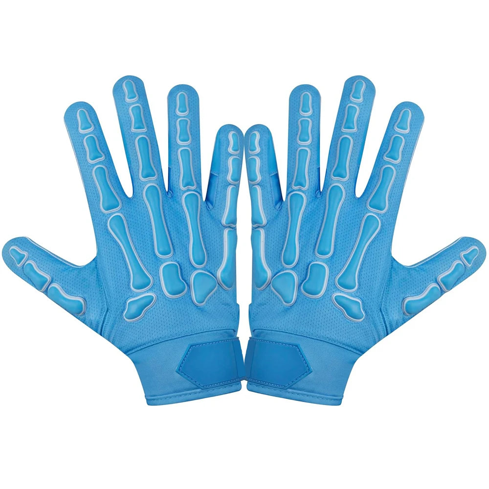 Custom Made Design Brand And Team Logo Wholesale Best Quality White Black Lineman American Football Gloves Comfortable