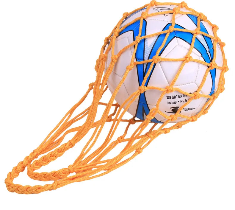 Bold Single Acrylic Net Bag for Football Volleyball Basketball Black/Orange Printed Logo Ball Pocket Long-term Spot General Use