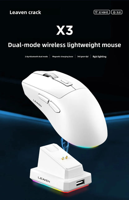 Hot Sale Lightweight Cross-Border Crack Gaming Mouse 2.4G Dual-Mode Charging Light Base for Office & Gaming