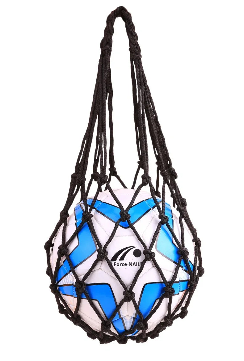 Bold Single Acrylic Net Bag for Football Volleyball Basketball Black/Orange Printed Logo Ball Pocket Long-term Spot General Use