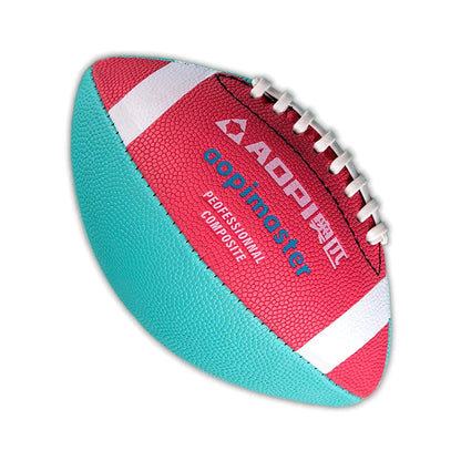 Children's American Size 3 Rugby Football Pink and Blue with Leather Material