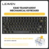 LEAVEN Wired RGB Full Key Conflict Free Black Transparent Mechanical Keyboard Hot Swappable Keycap Switch for Gaming