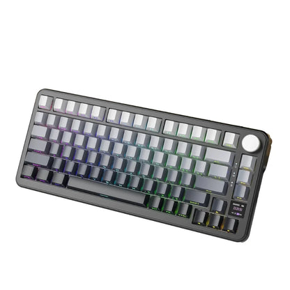 Attack Shark X85PRO RGB Backlight Gaming Mechanical Keyboard Gasket Structure with Hot Swap Alloy Knob English Display Screen
