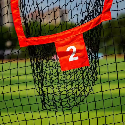 7x7ft American Football Goal Net with Steel Frame 5 Pockets Foldable Design Eco-Friendly Materials for Target Training