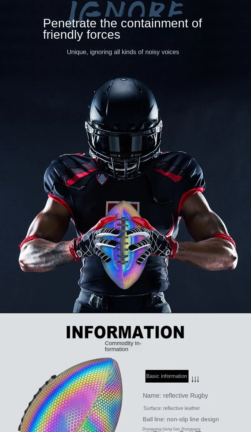 American Standard Competition No. 9 Training Football Reflective Luminous Fluorescent Direct Factory Supply for Cross-Border