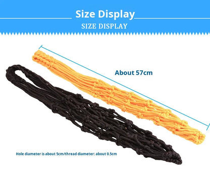 Bold Single Acrylic Net Bag for Football Volleyball Basketball Black/Orange Printed Logo Ball Pocket Long-term Spot General Use