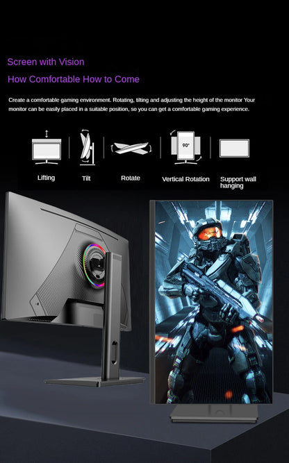 Dynamic RGB 23.8 27" FHD 165Hz Gaming Monitor1ms MPRT IPS Panel with AMD FreeSync for Battle Station Setup