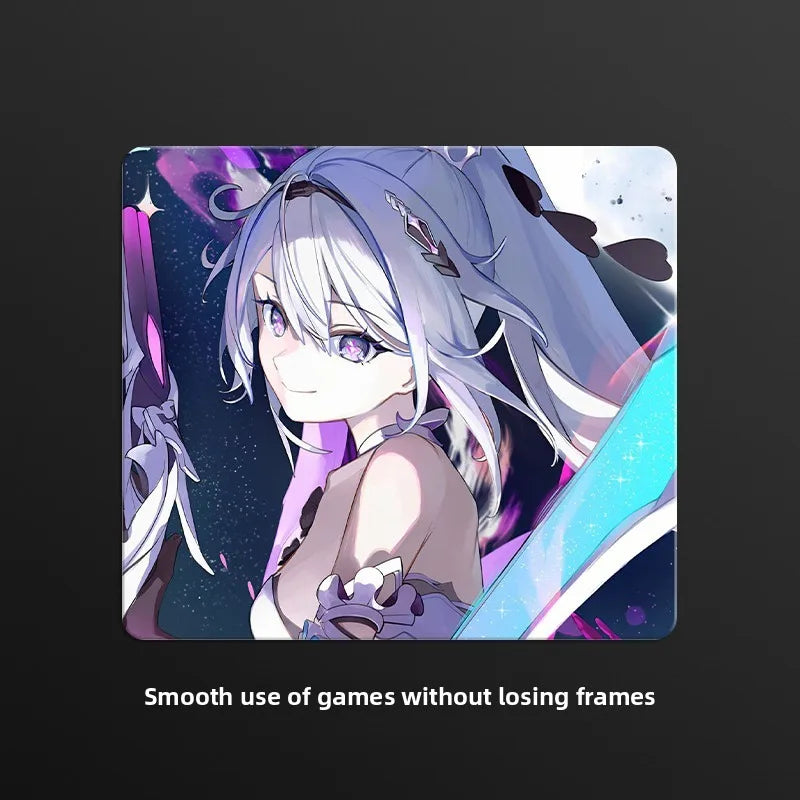 Resin Crystal Snow Professional Esports Lovely Girl Customized Smooth Glass Gaming Laptop Office Accessories Large Mouse Pad
