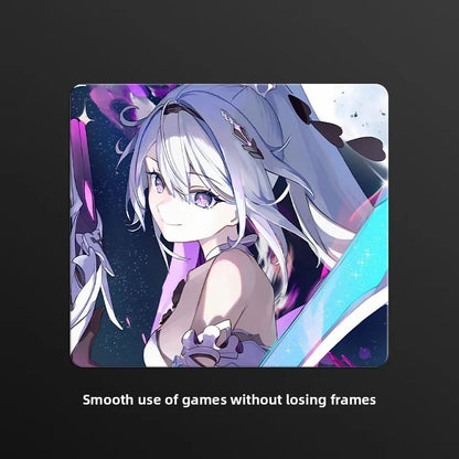 Resin Crystal Snow Professional Esports Lovely Girl Customized Smooth Glass Gaming Laptop Office Accessories Large Mouse Pad