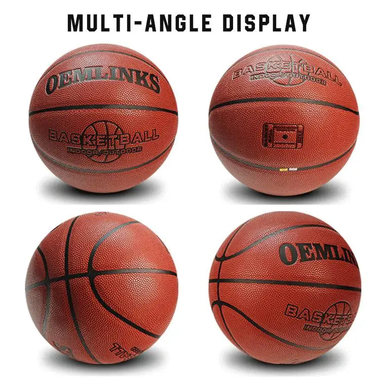 2024 High Quality Rubber Basketball Sport Basketball Official Size 7 PU Laminated Leather Basketball