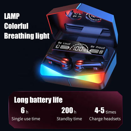 Super Bass True TWS Wireless Earbuds M28 TWS Game Handfree Earphone Headset with ANC & Air Buds LED Battery Indicator for Gaming